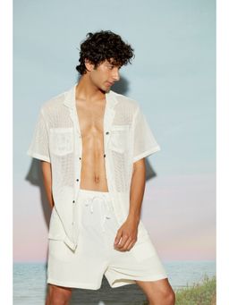 The Clothing Factory - Cotton Mesh Mens Resort Shirt