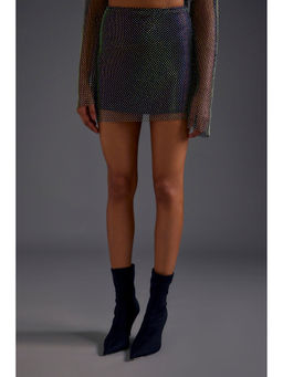 The Clothing Factory - Black Diamond Mesh Mini Skirt