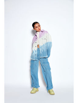 The Clothing Factory - Ombre Denim Unisex Jacket Lavender