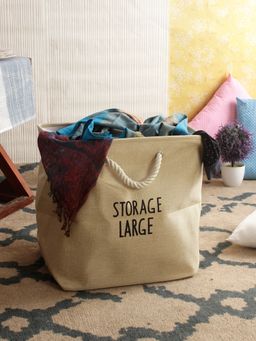 Cortina - Beige Foldable Laundry Bag