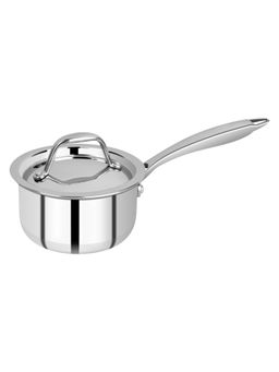 Bergner - Argent Triply Saucepan with Lid, 12 cm, 0.8 Litres, Induction Base, Silver (12 cm)