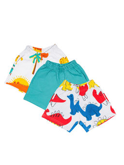 Blumbuds - Dinosaur and Sunshine Printed Shorts (Pack of 3)