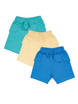 Blumbuds - Solid Cargo Pocket Shorts (Pack of 3)