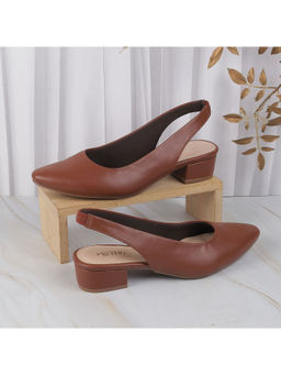 Metro - Women Tan Mules Heels