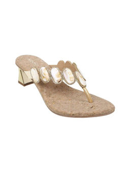 Mochi - Women Gold Sandal Heels