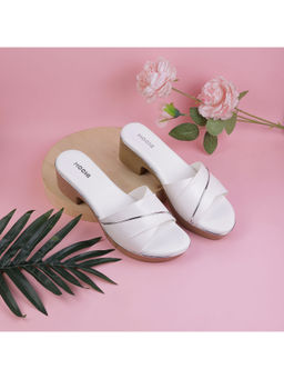 Mochi - Women White Sandal Heels