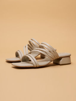 ERIDANI - Mariaa Strappy Off White Sandal Heels