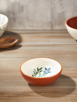 Fabindia - Brown Jasmine Ceramic Serving Bowl