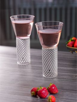 Trovea's - Flamingo Frost Tall Cocktail Glasses (Pack of 2)