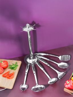 Culinex by thinKitchen - Premium 18/8 Cooking Kitchen Tools with Stand