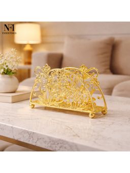 NFI Essentials - Metal Napkin Holder Stand with Modern Floral Design