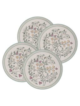 Trovea's - Sea Side Bloom 24K Gold Plated Dinner Plates (Pack of 6)