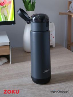 Zoku - Grey Stainless Steel Sports Bottle