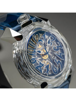 GaGa MILANO - Automatic Watch Blue Dial Crystal Skeleton Watch For Unisex-8060CY03SGSRBL0 (M)