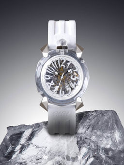 GaGa MILANO - Automatic Watch White Dial Crystal Skeleton Watch For Unisex-8060CY01SGSYWH0 (M)