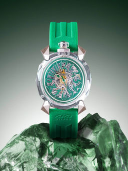 GaGa MILANO - Automatic Watch Green Dial Crystal Skeleton Watch For Unisex-8060CY04SGSYGR0 (M)