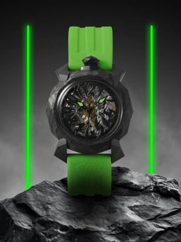 GaGa MILANO - Automatic Watch Black Dial Forged Carbon Case Watch For Unisex-8560CY01C0SYAG0 (M)