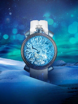 GaGa MILANO - Skeleton Dial Mechanical Carbon Case Swiss Made Watch For Unisex-5317CG01BCSYWH0 (M)