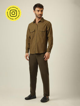 Saltpetre - Relaxed Work Linen Cotton Co-Ord Set - Olive