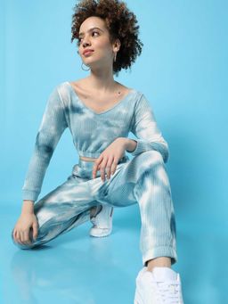 PINACOLADA - Womens Blue Tie-dye Co-ords Regular Fit (Set of 2)