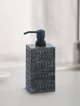 OBSESSIONS - Polyresin Soap and Lotion Dispenser, Ideal for Bathroom, 320ml, Charcoal