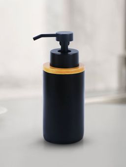 OBSESSIONS - Polyresin Soap and Lotion Dispenser, Ideal for Bathroom, 320ml, Black