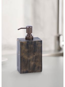 OBSESSIONS - Polyresin Soap and Lotion Dispenser, Ideal for Bathroom, 320ml, Brown