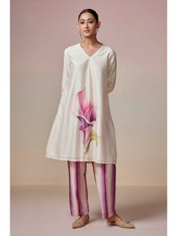 Dressfolk - Ivory Linen- Cotton Kurta and Pant (Set of 2)