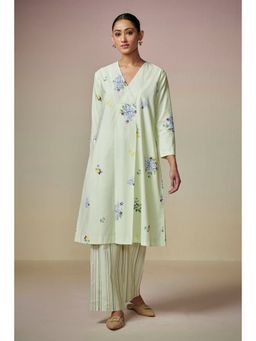 Dressfolk - Pista Green Cotton Co-Ord (Set of 2)