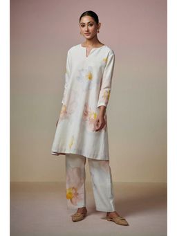 Dressfolk - Ivory Linen-Cotton Co-Ord (Set of 2) Without blouse