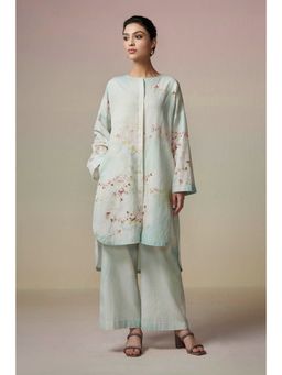 Dressfolk - Powder Blue Linen-Cotton Co-Ord (Set of 2)