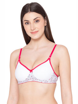 Groversons Paris Beauty - Women Full Coverage Everyday T-Shirt Bra - White