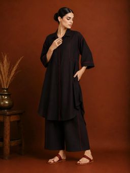 LABEL MAE - Black Contrast Stitch Co-Ord Set