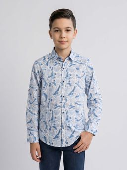 Monte Carlo - Smart Fit Collared Full Sleeve Shirt-Blue