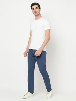 Octave - Men Blue Solid Track Pants