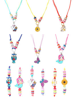 Yellow Chimes - - Melbees Girls Friendship Bracelet & Pendant (Pack of 12)