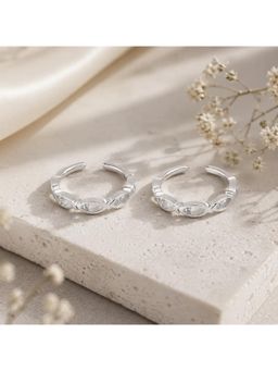 White Velvet - Luna Weave Silver 92.5 Toe Rings