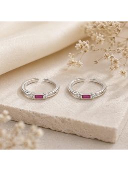 White Velvet - Ruby Line Silver 92.5 Toe Rings
