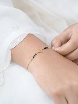 SWASHAA - Ruhika Square Diamond Cluster Mangalsutra Bracelet
