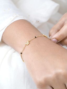 SWASHAA - Aarini Butterfly Diamond Mangalsutra Bracelet