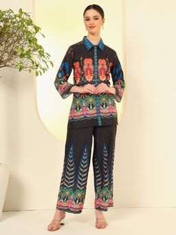 Nehamta - Women Multi-Color Printed Polyester Co-Ord Set