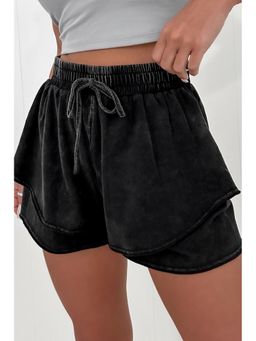 Errabelly - Black Cotton Solid Shorts