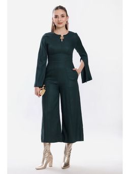 Virgio - Solid Viscose Wide Leg Jumpsuit