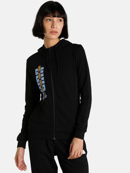 Puma - Graphic Womens Black Hoodie