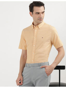 Tommy Hilfiger - Mens Orange Solid Shirt