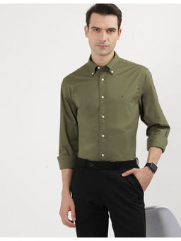 Tommy Hilfiger - Mens Green Solid Shirt