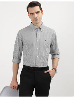 Tommy Hilfiger - Mens Grey Striped Shirt