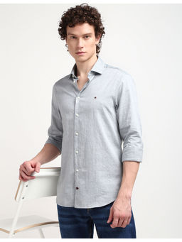 Tommy Hilfiger - Mens Grey Textured Shirt