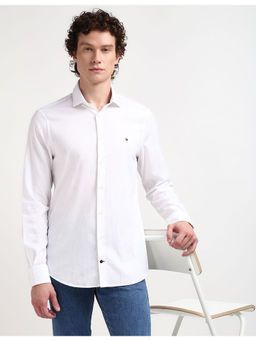 Tommy Hilfiger - Mens White Textured Shirt