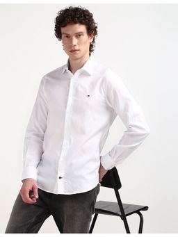 Tommy Hilfiger - Mens White Solid Shirt
